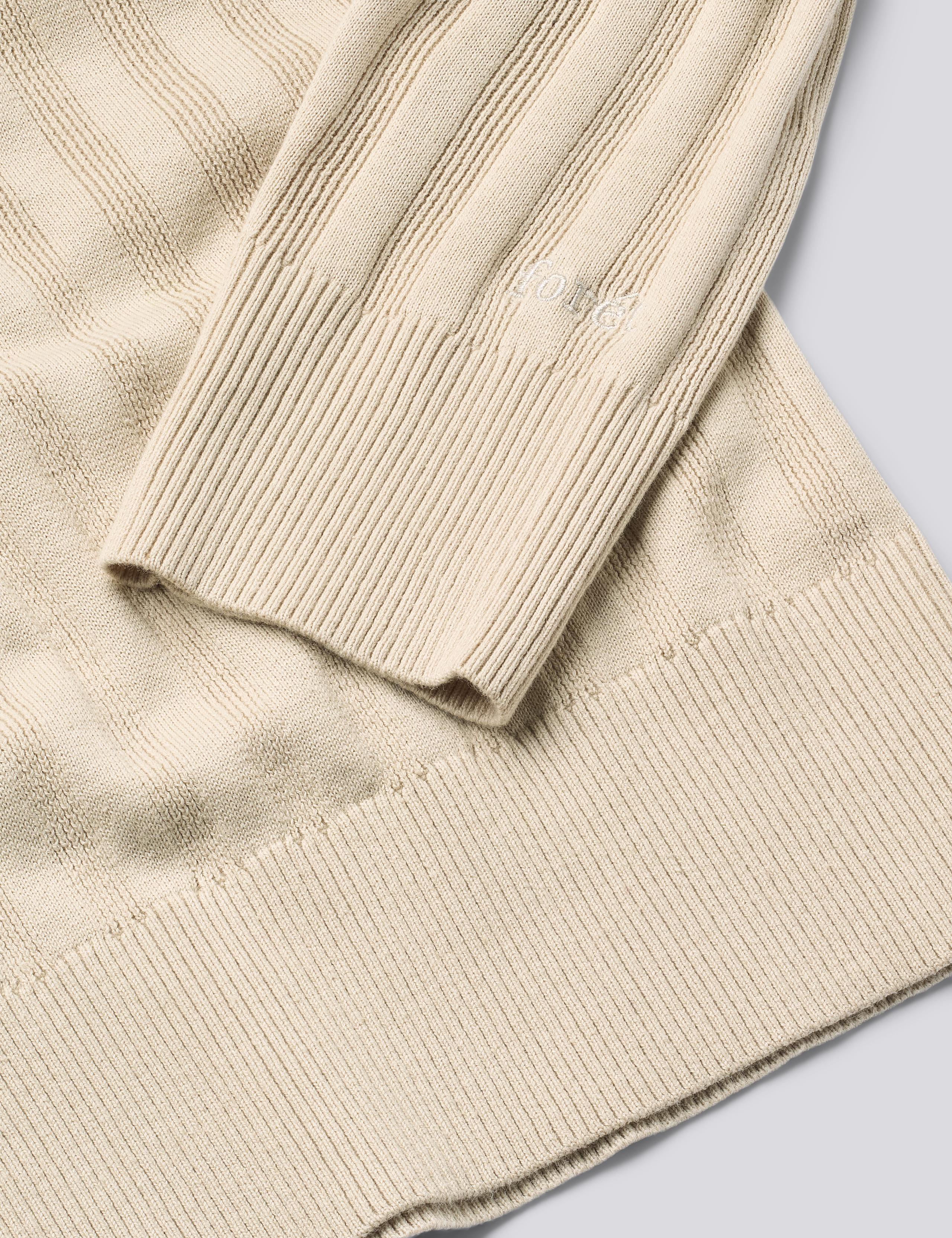 BASE COTTON LINEN POLO - OATMEAL - Image 3