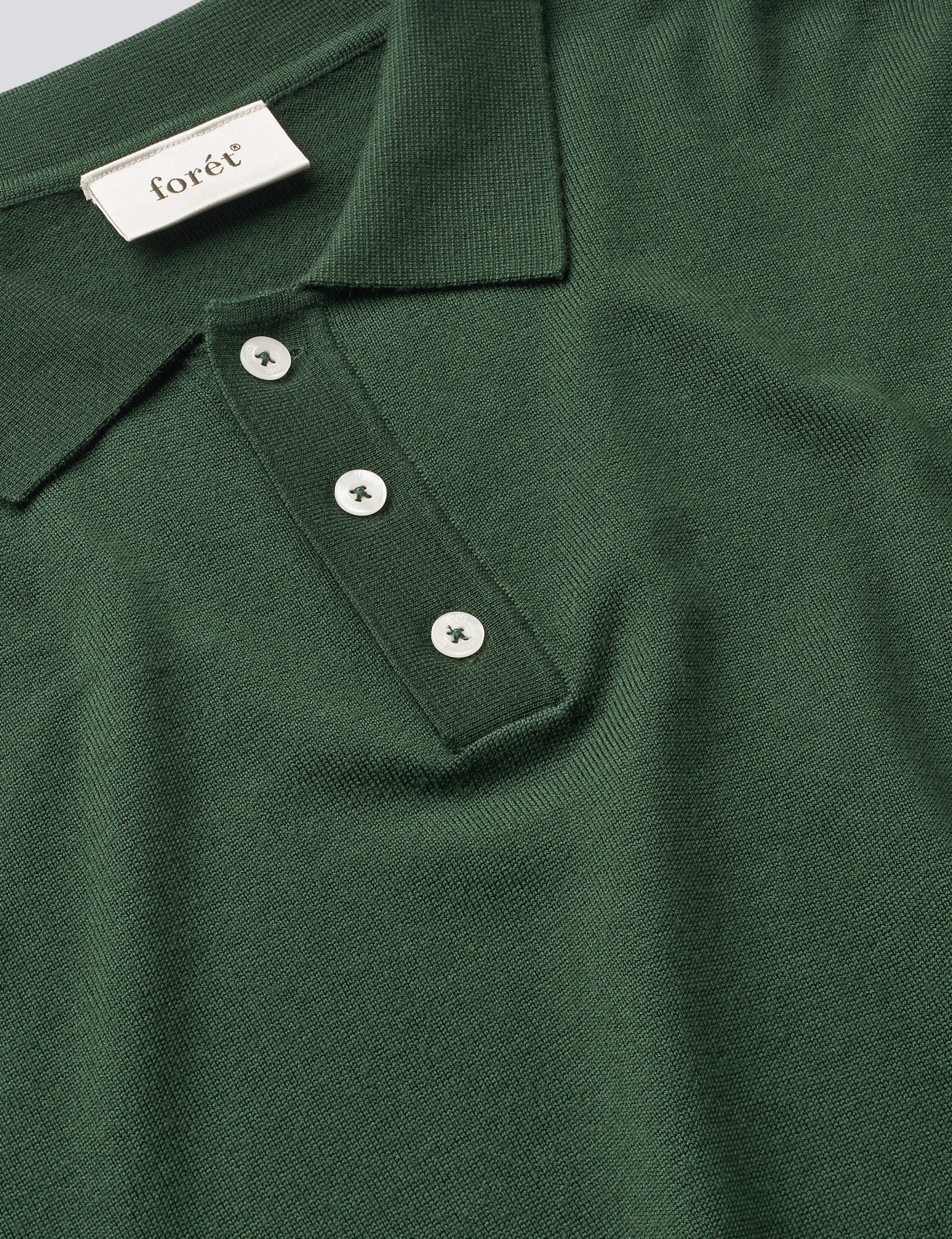 BASE MERINO POLO KNIT - GREEN - Image 3