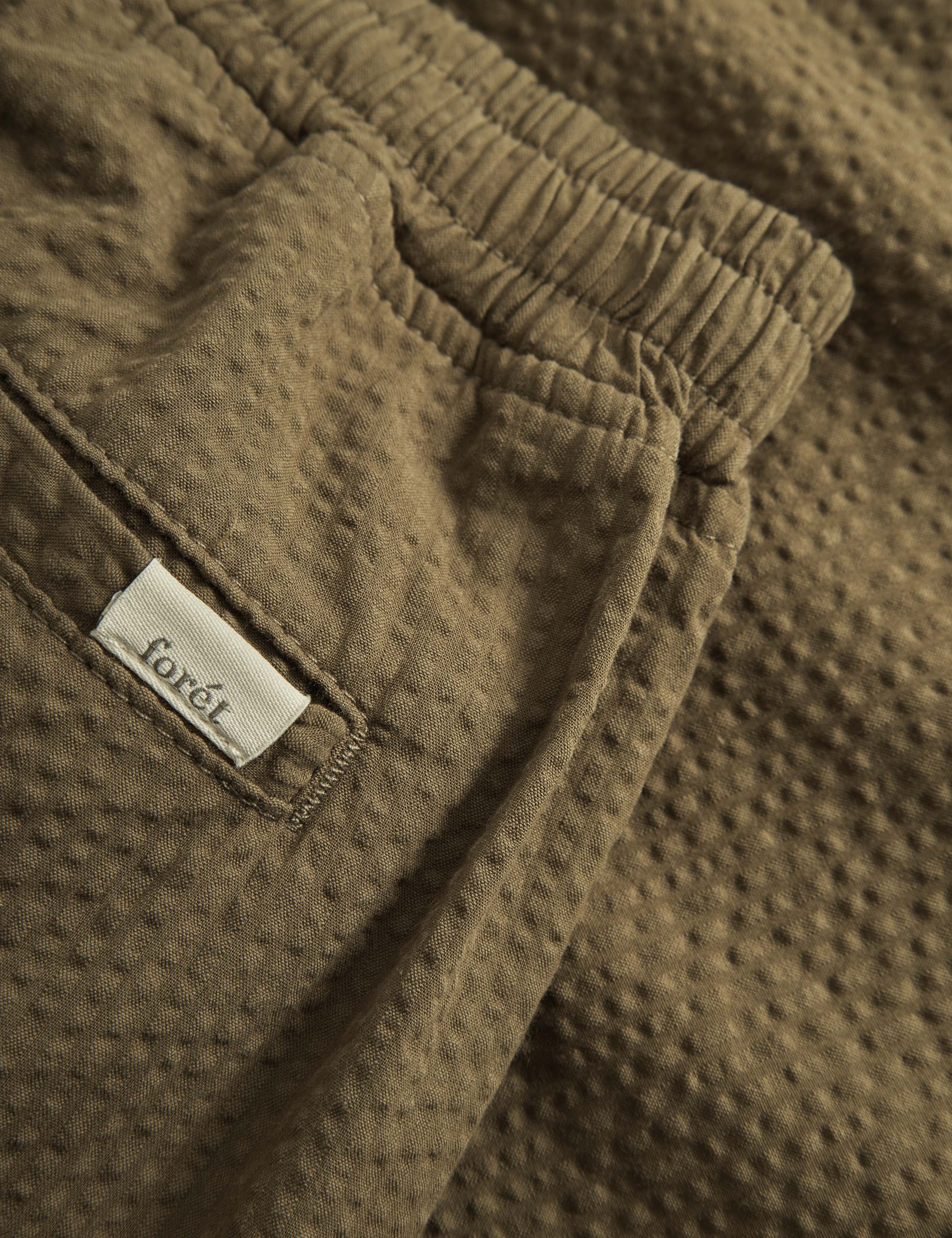 CALM SEERSUCKER PANTS - ARMY - Image 3