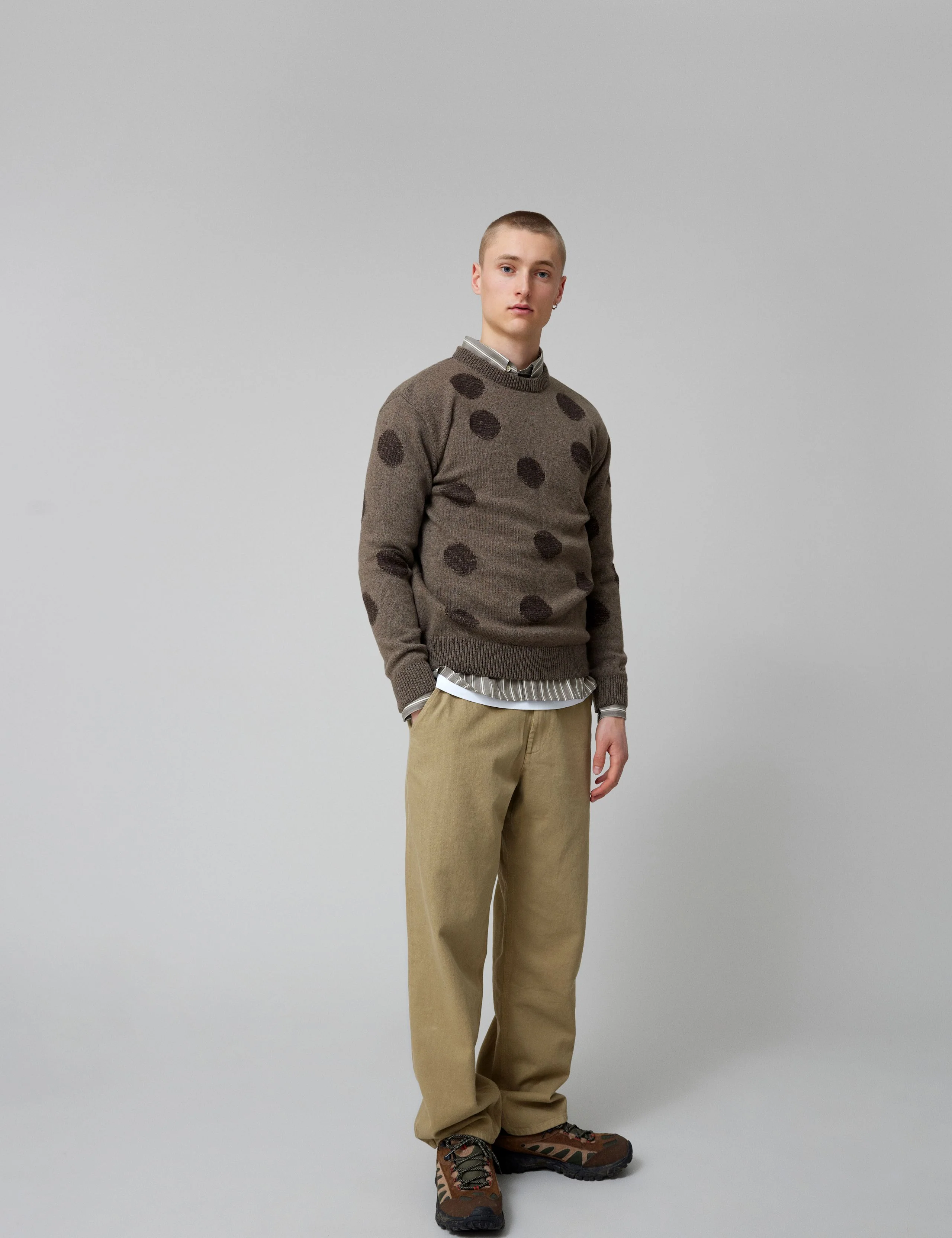 CIRCLE JACQUARD KNIT - COLD BROWN - Image 2