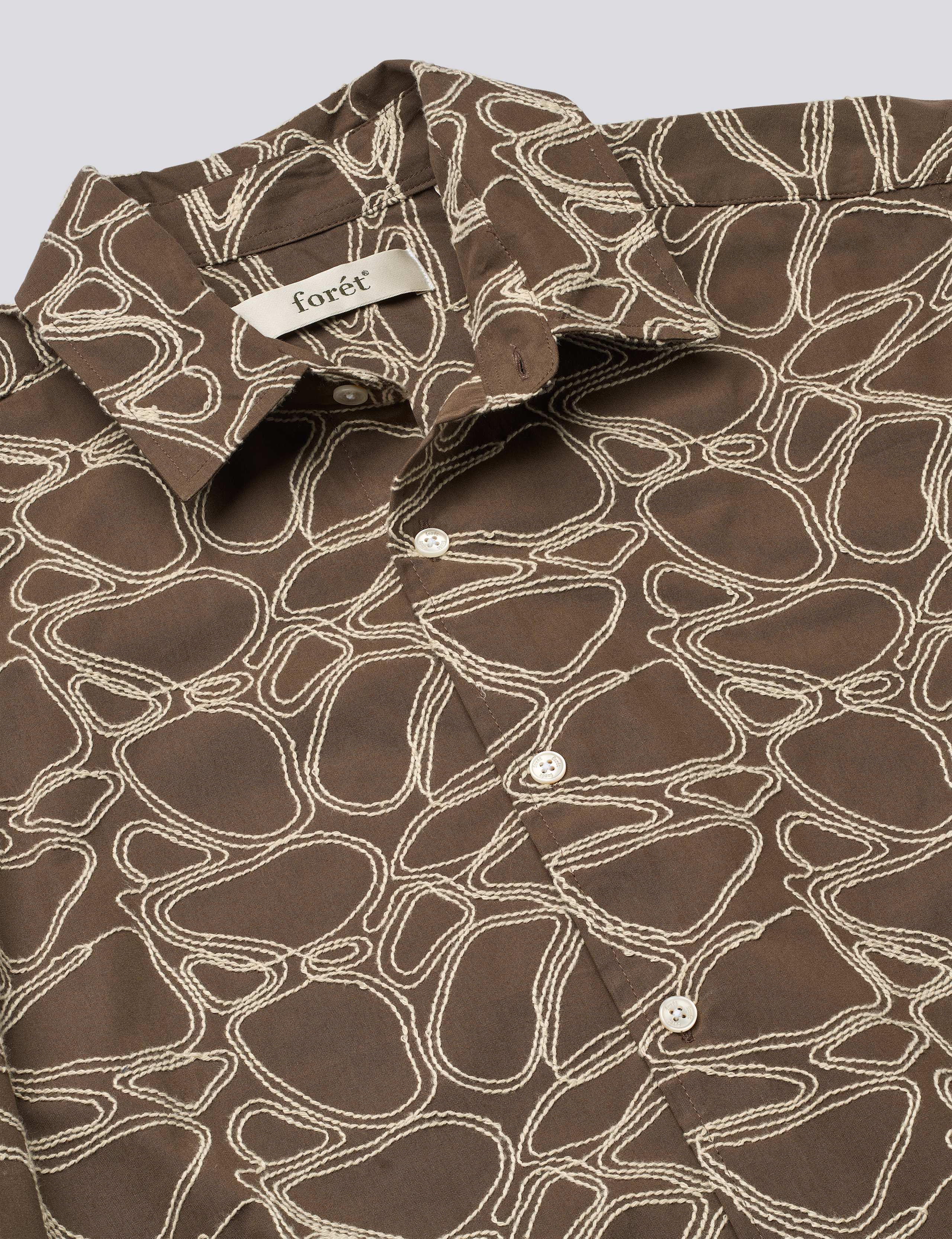 DAWN EMBROIDERED SHIRT - EARTH/CLOUD - Image 3