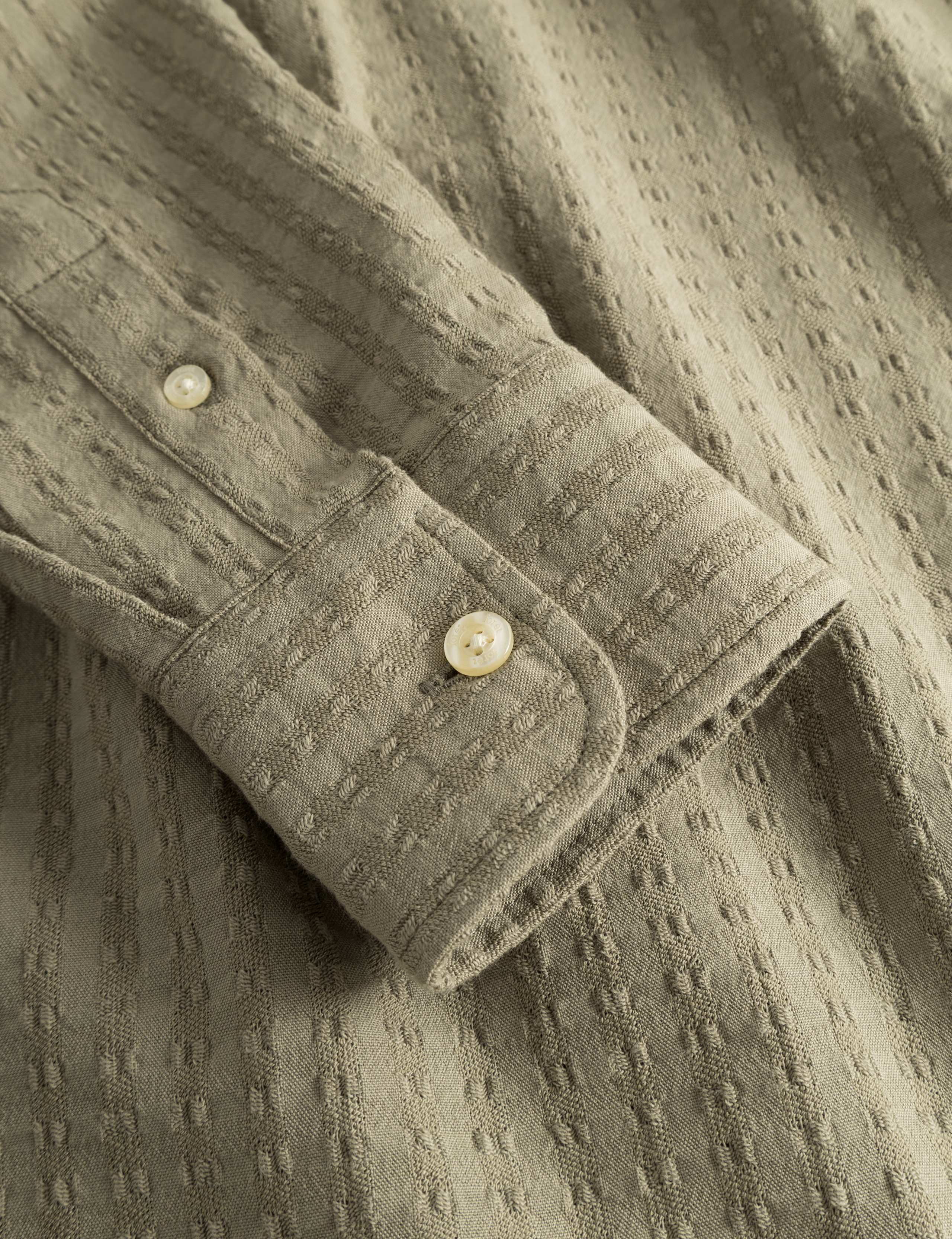 DAWN JACQUARD SHIRT - DUSTY OLIVE - Image 4