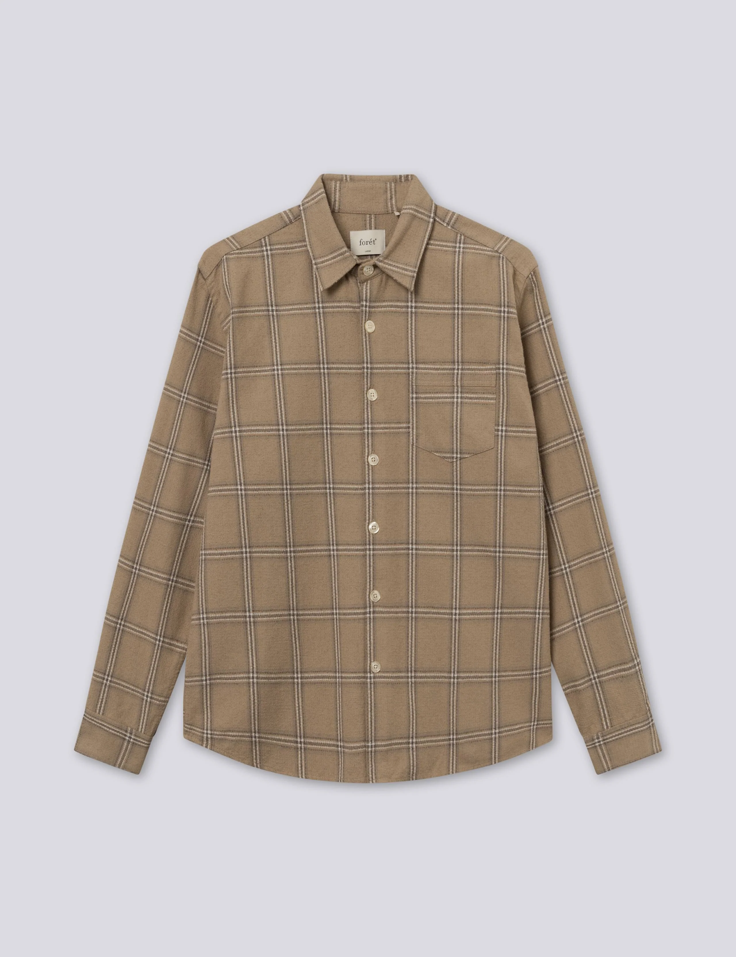 FABLE CHECK SHIRT - KHAKI CHECK