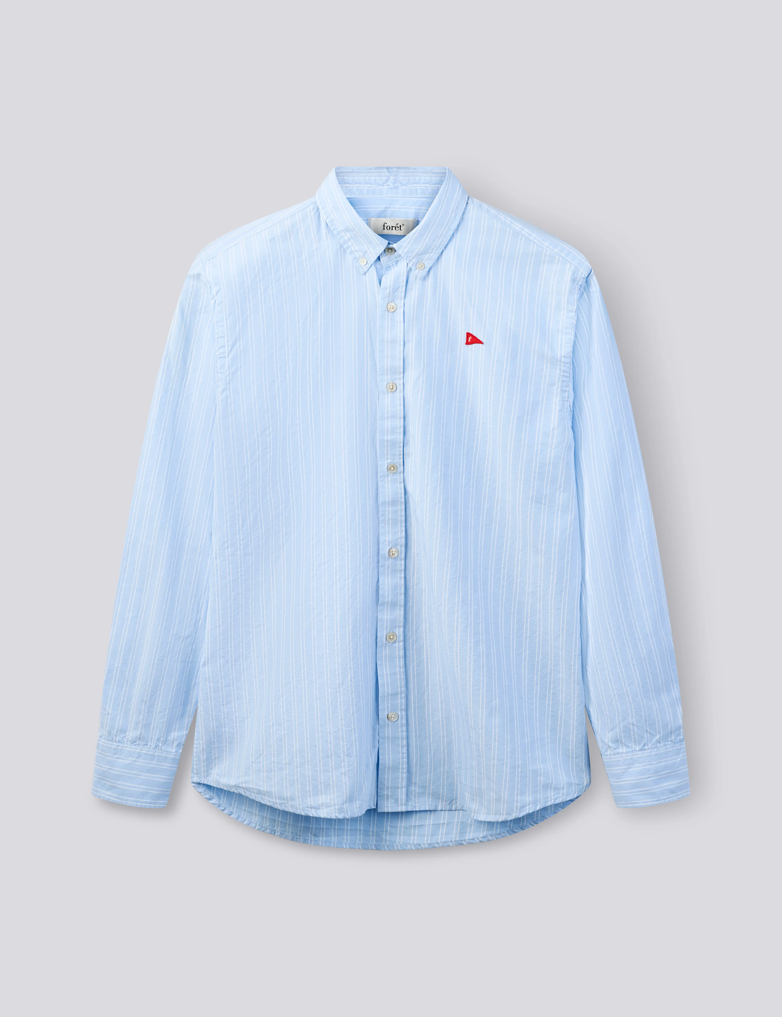 FLAG REGULAR FIT OXFORD SHIRT - LIGHT BLUE STRIPE