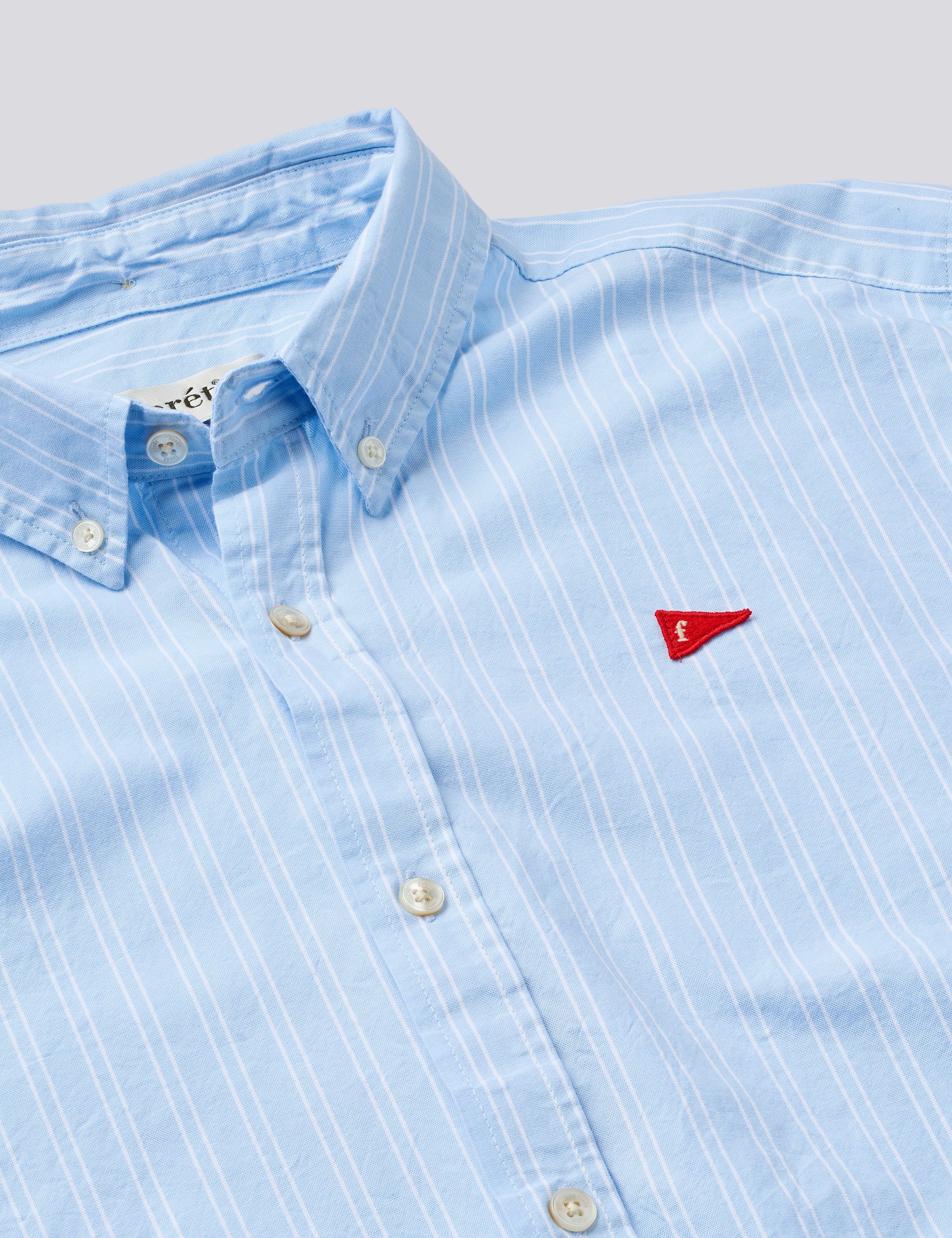 FLAG REGULAR FIT OXFORD SHIRT - LIGHT BLUE STRIPE - Image 3