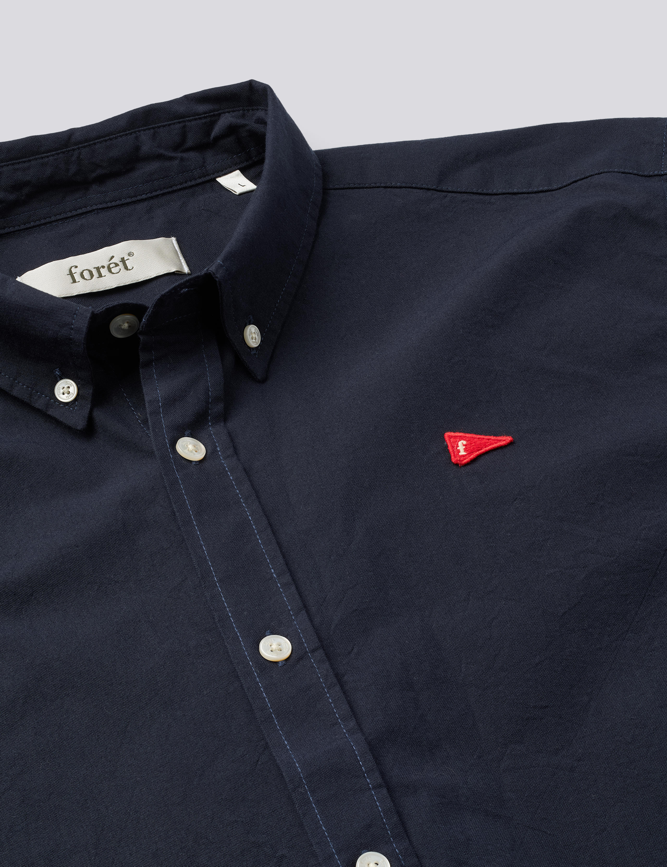 FLAG REGULAR FIT OXFORD SHIRT - NAVY - Image 3