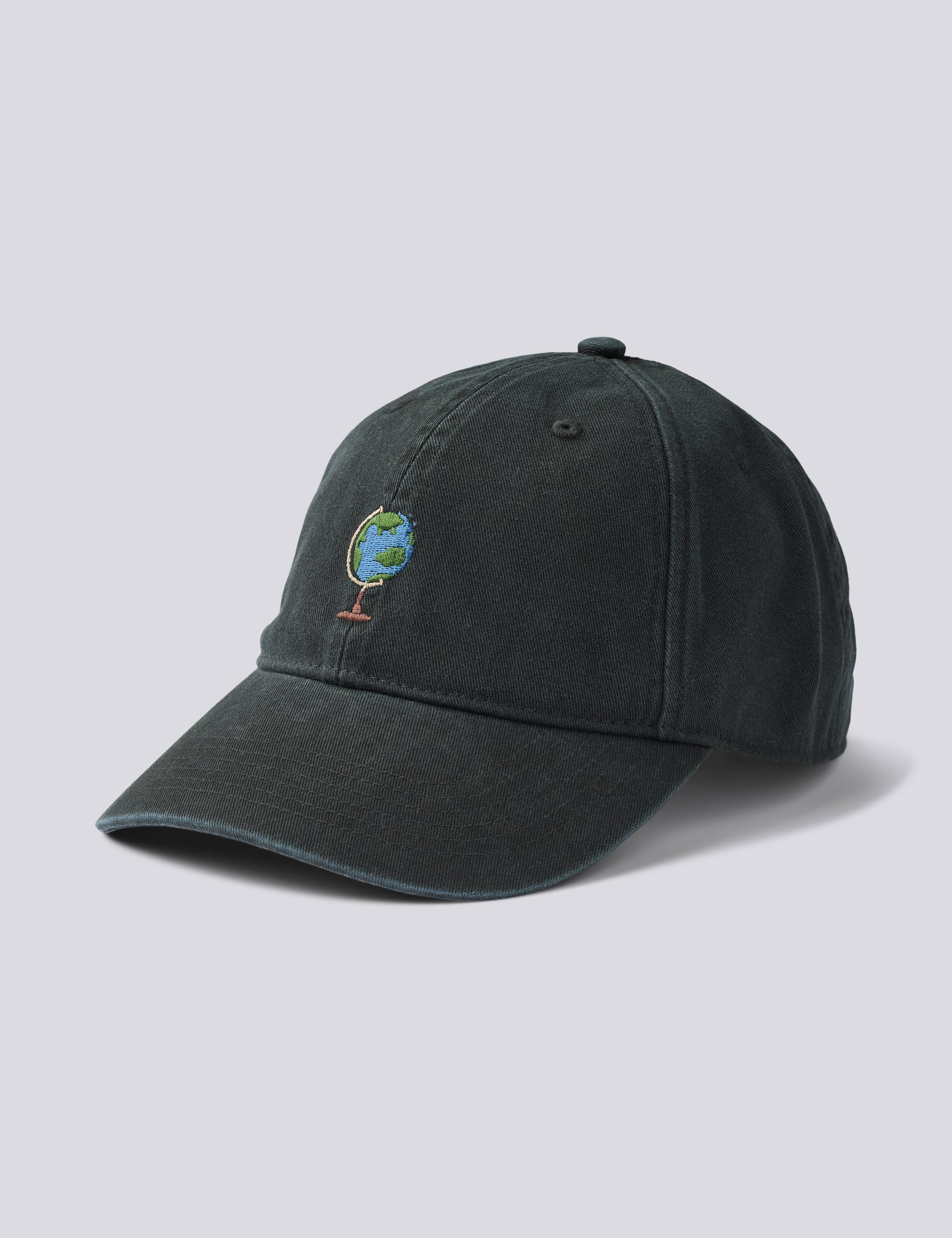 GLOBUS WASHED CAP - BLACK