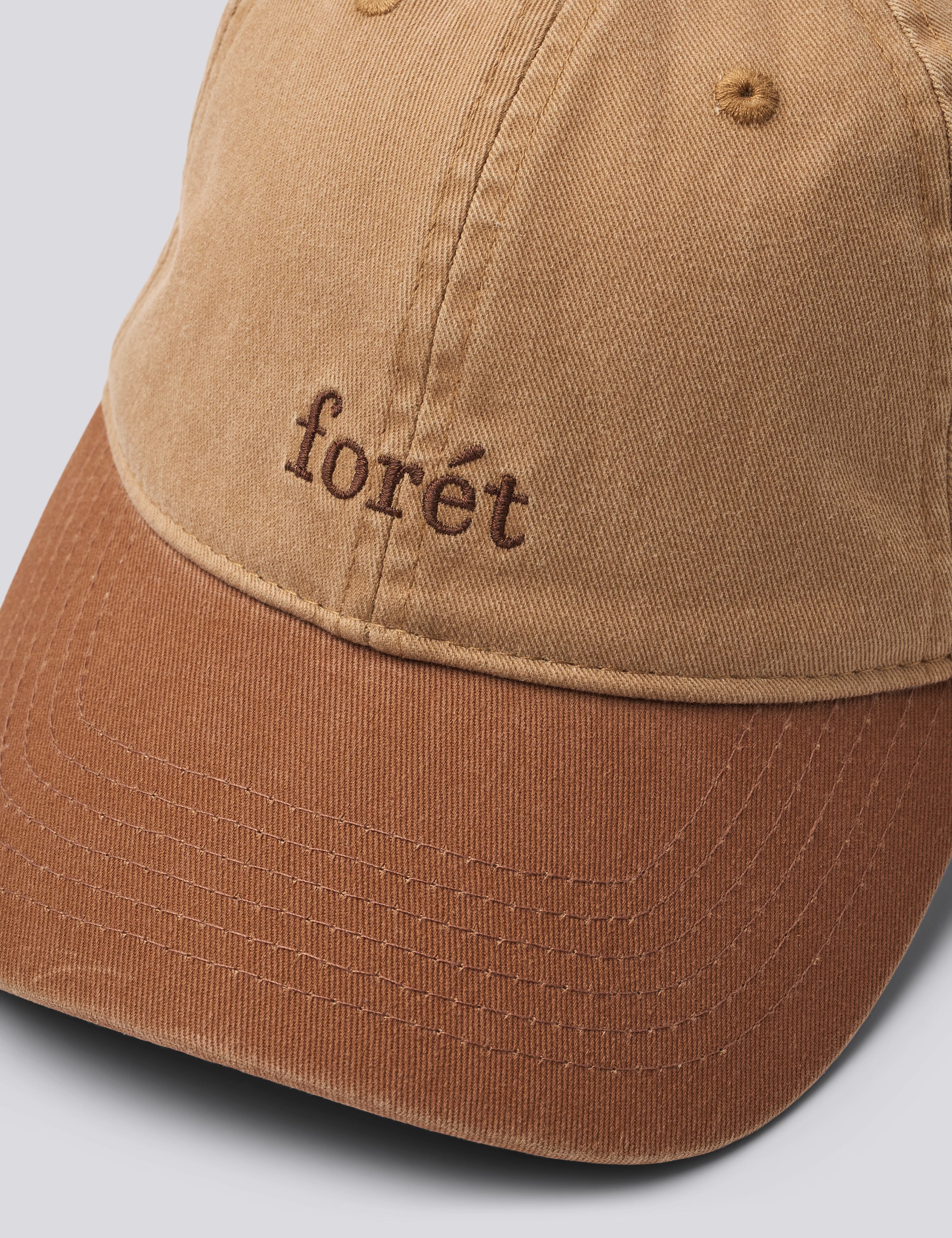 HAWK WASHED 2-TONE CAP - KHAKI/BROWN - Image 4