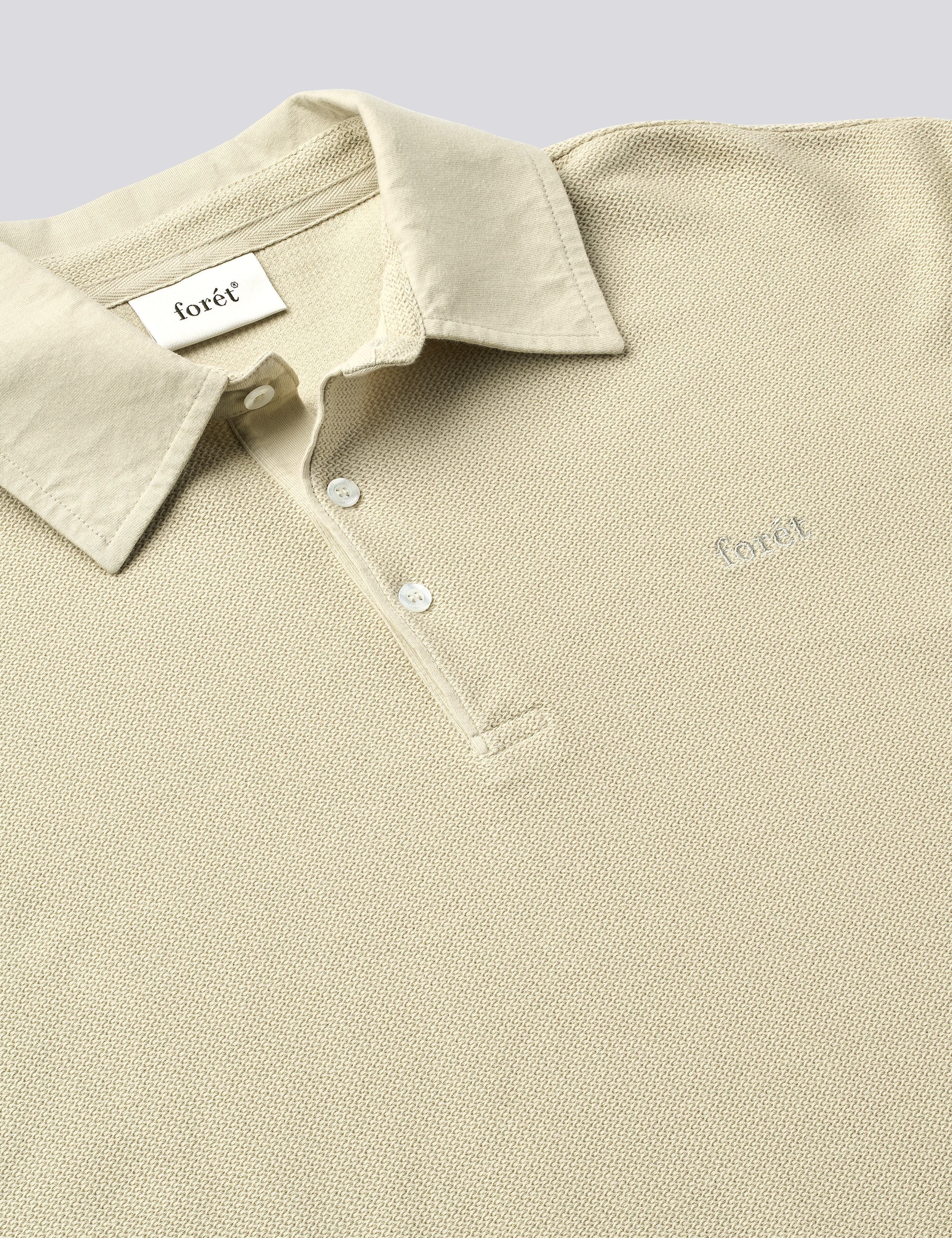 HERB TEXTURED POLO - CHALK - Image 3