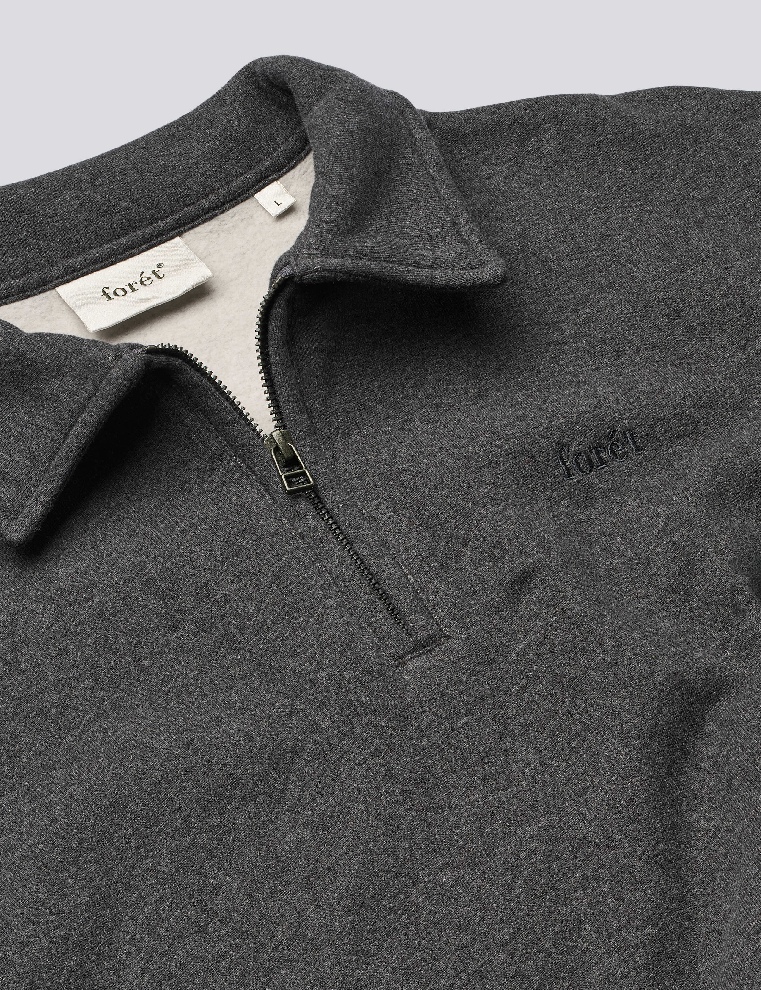 HOOK HALF ZIP - DARK GREY MELANGE - Image 3