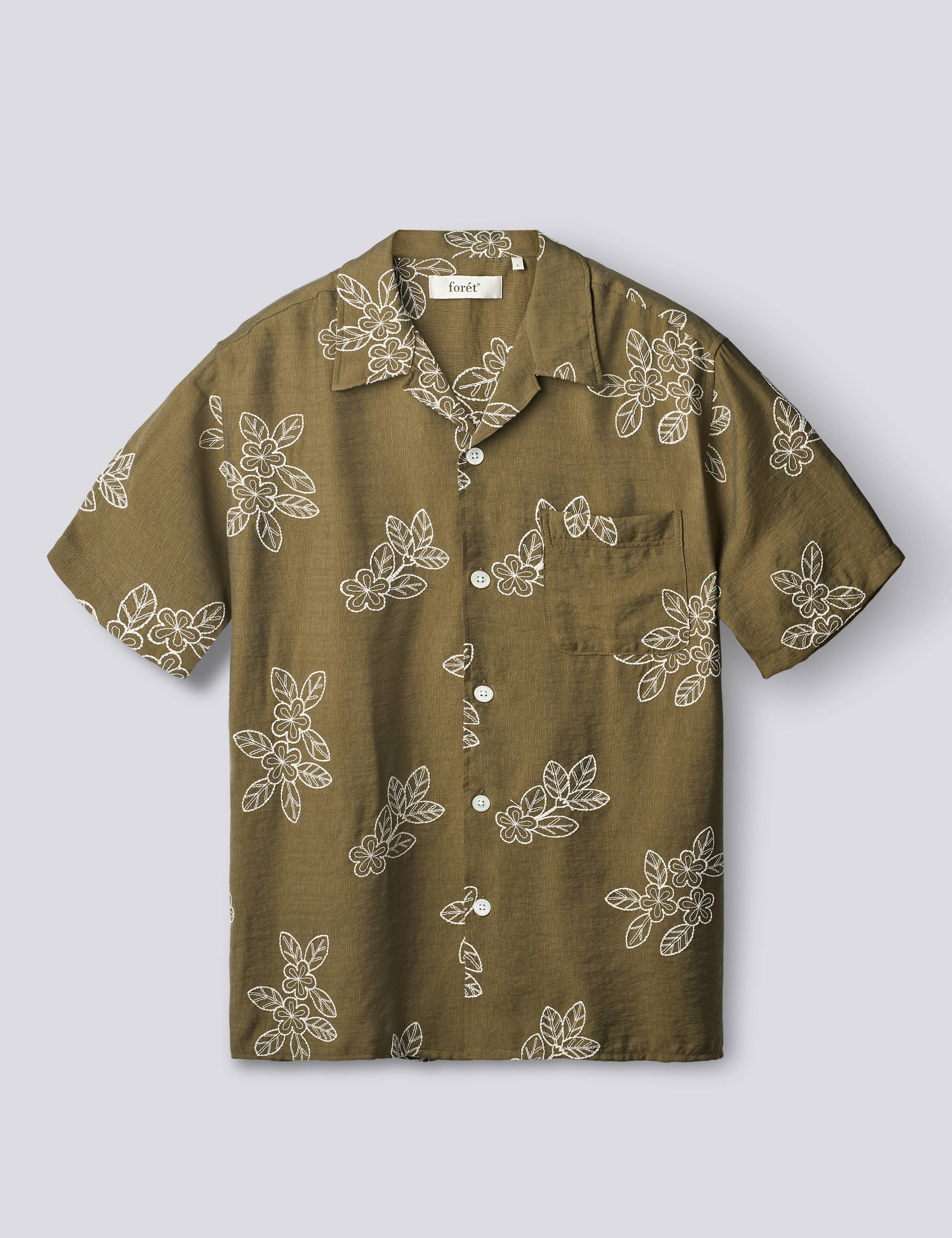 LEO EMBROIDERY SHIRT - ARMY