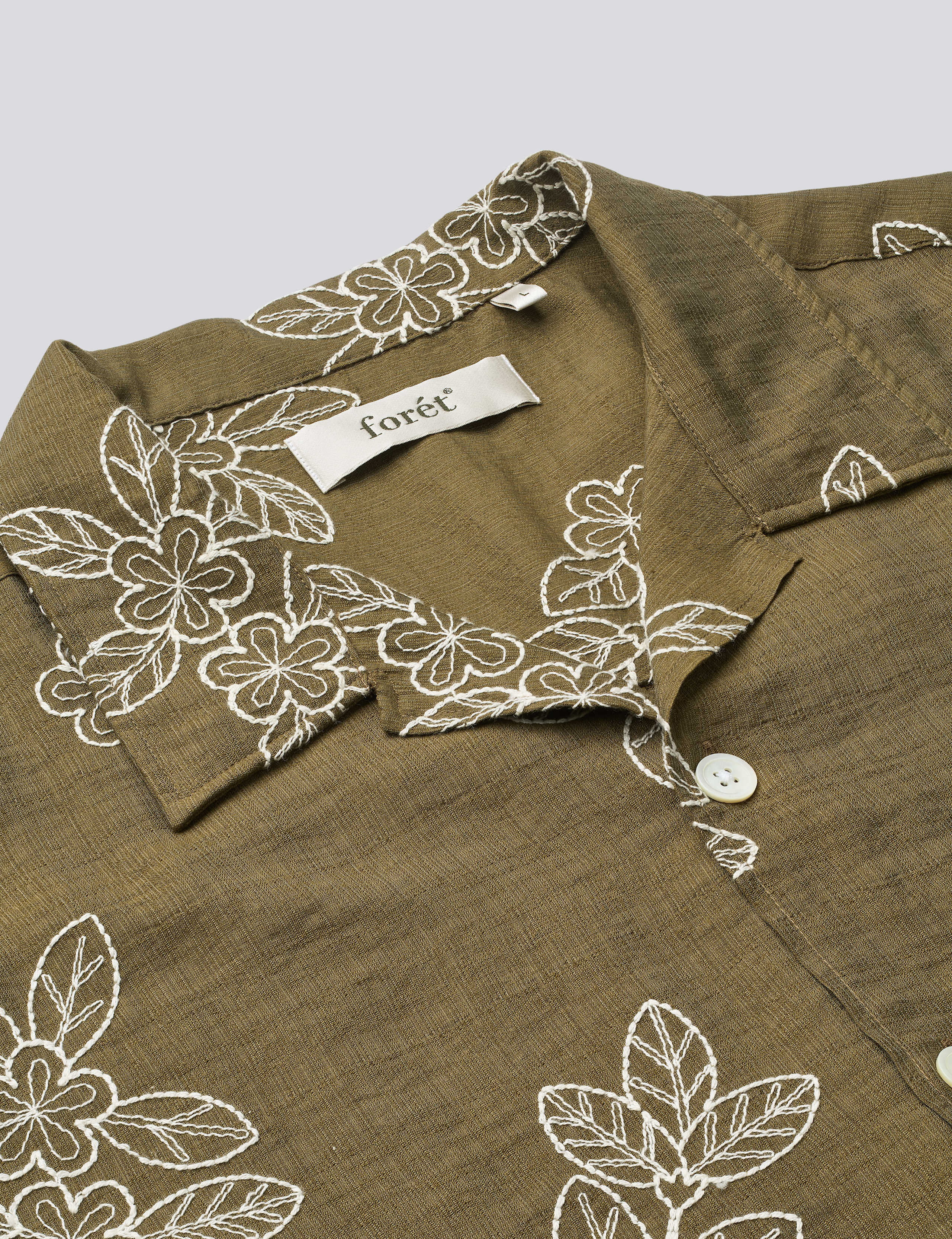 LEO EMBROIDERY SHIRT - ARMY - Image 3