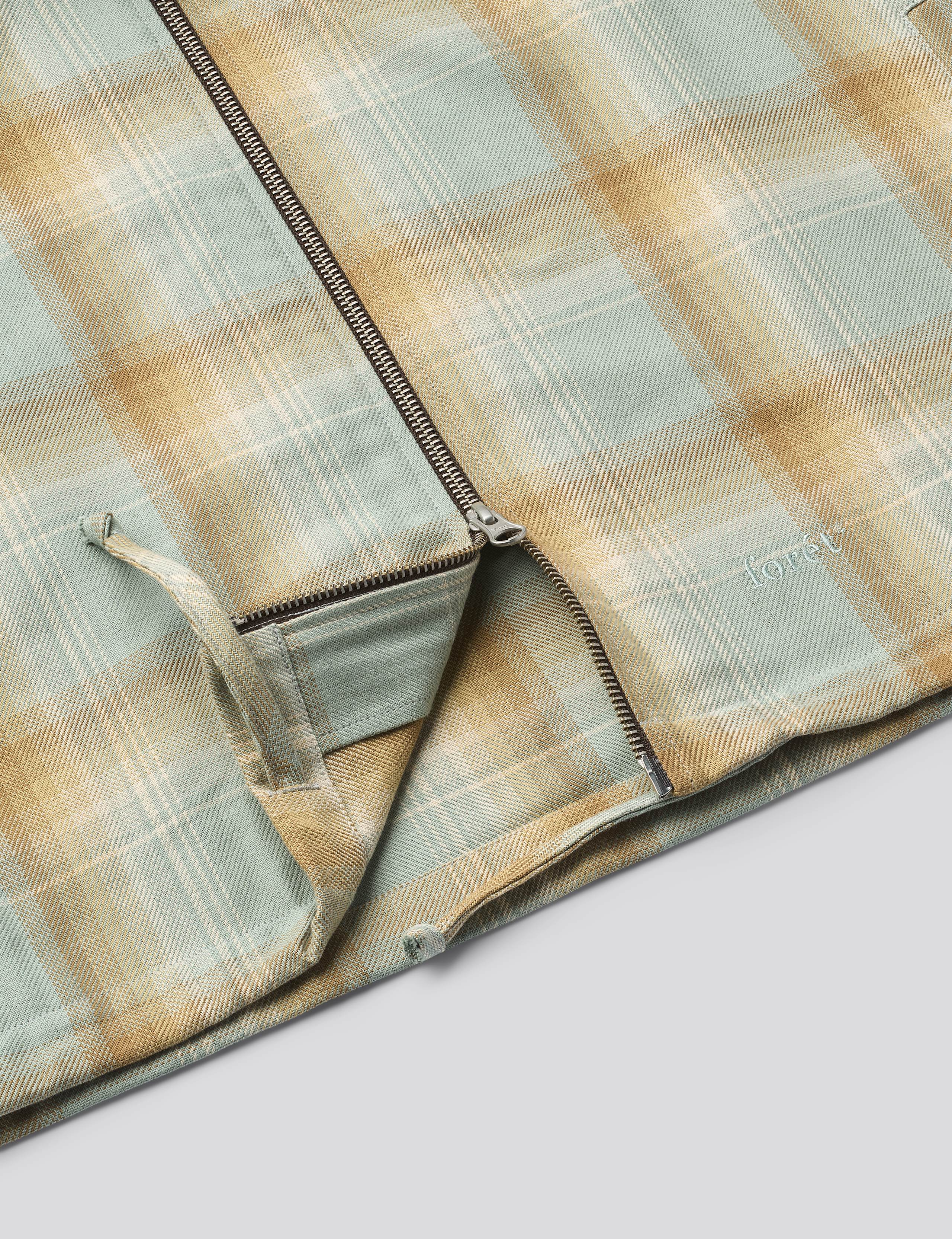 LOFT ZIP TWILL SHIRT - GREEN OXIDE CHECK - Image 3