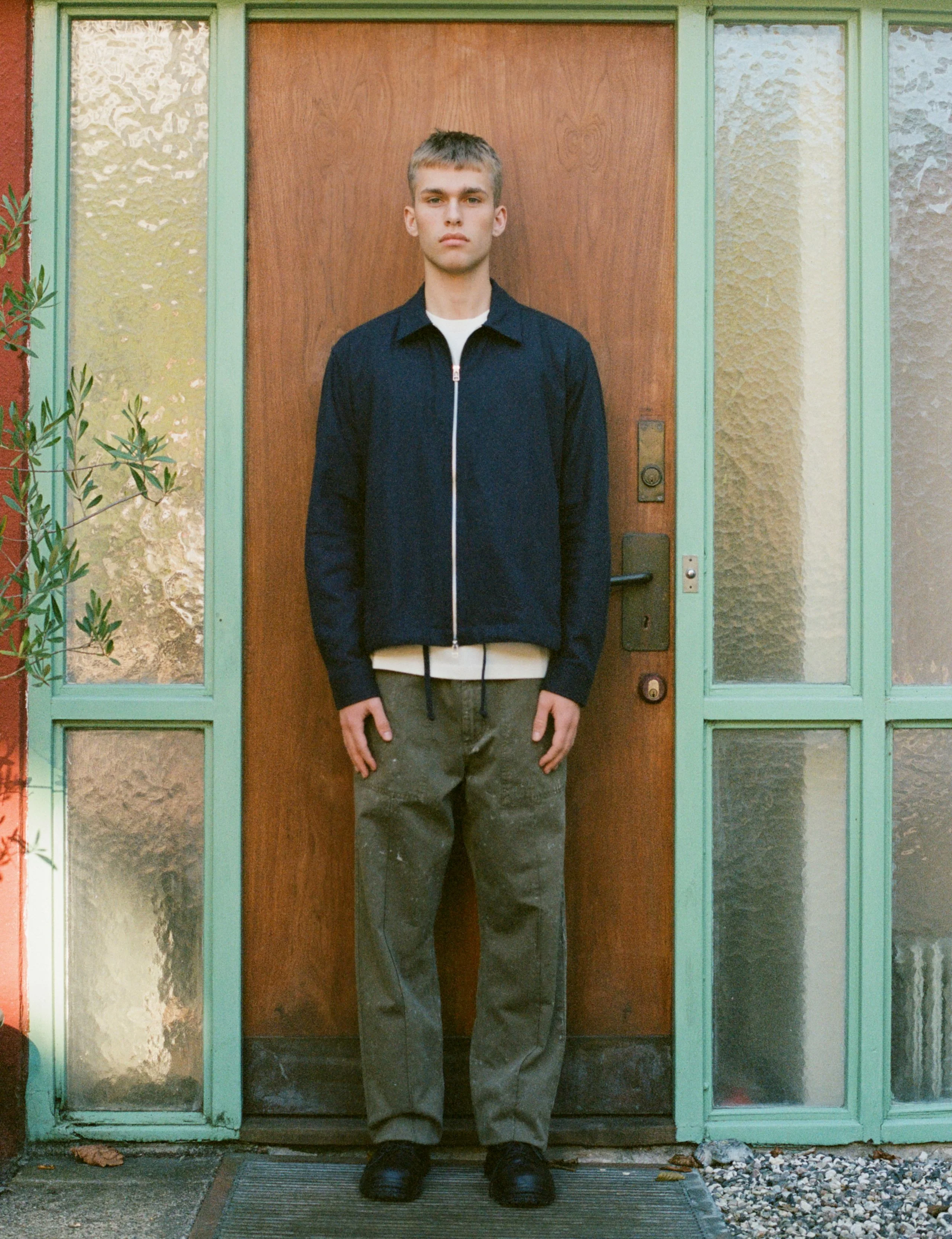 LOFT ZIP TWILL SHIRT - NAVY - Image 2