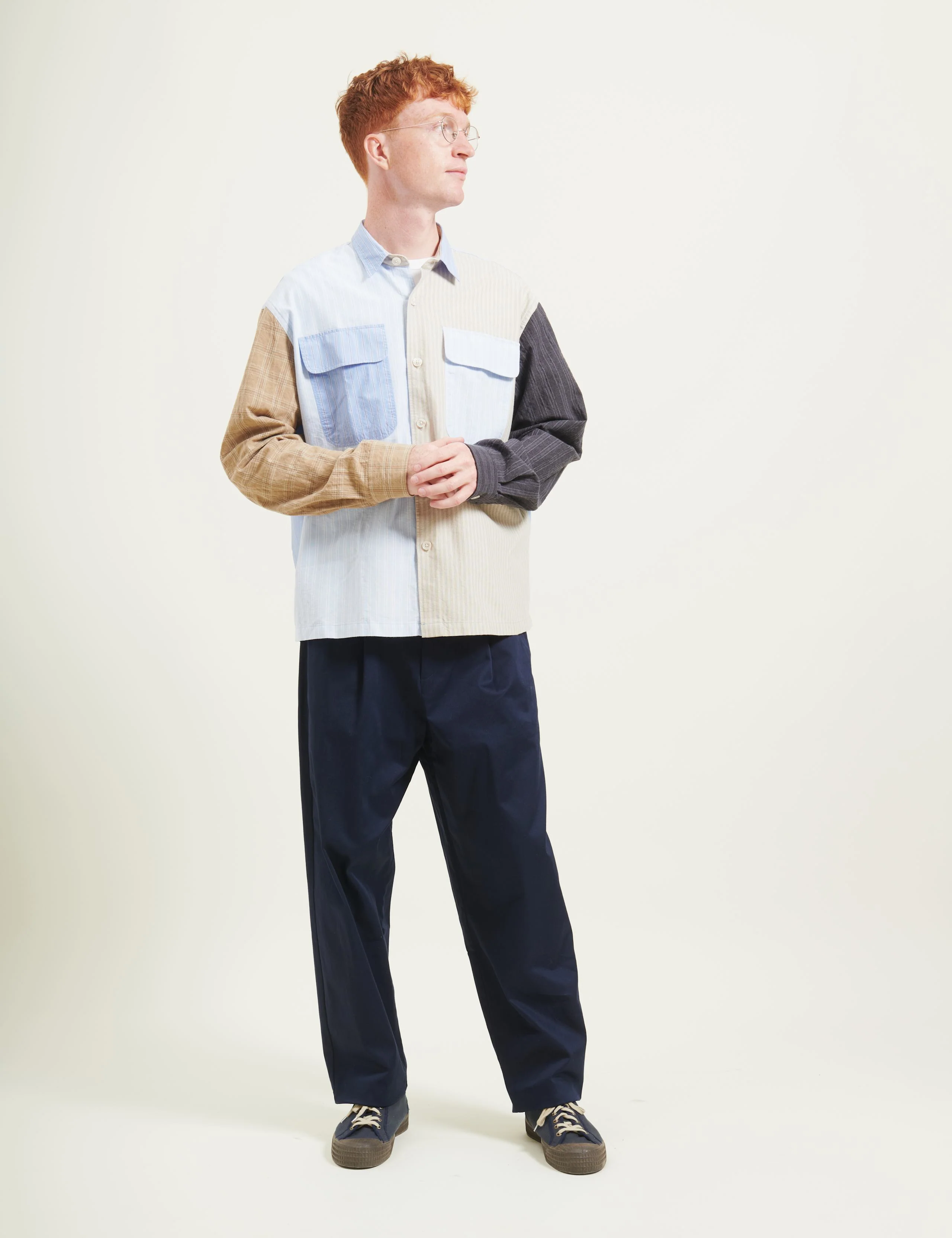 LUNAR PATCHWORK RELAXED FIT TEXTURED OVERSHIRT - PATCHWORK - Image 2