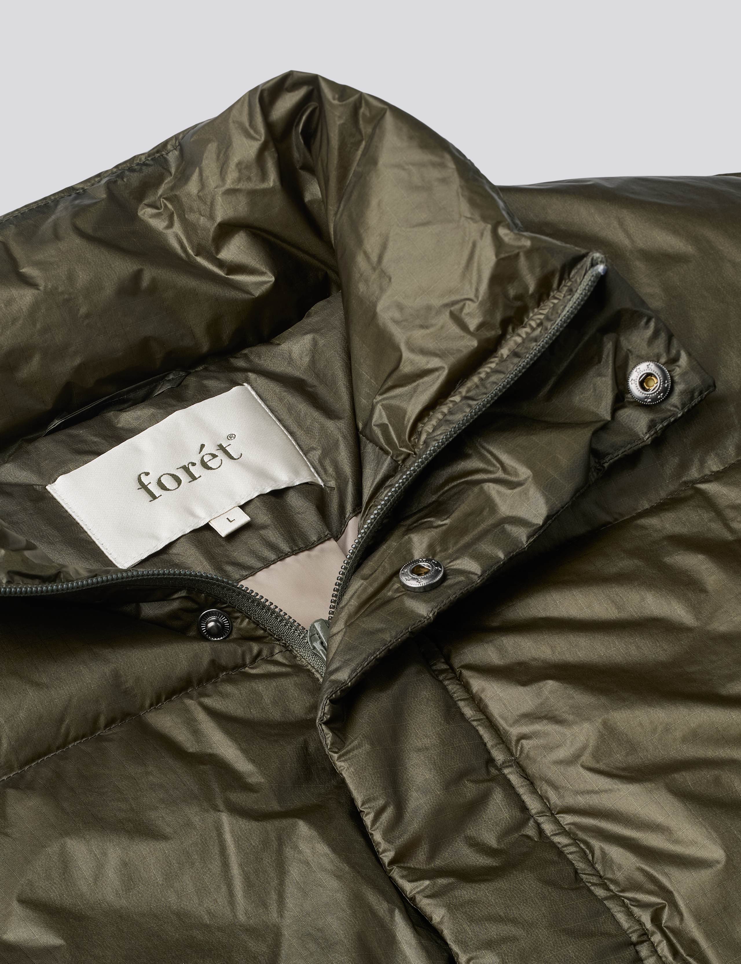 OAT PUFFER JACKET - DARK MOSS - Image 5