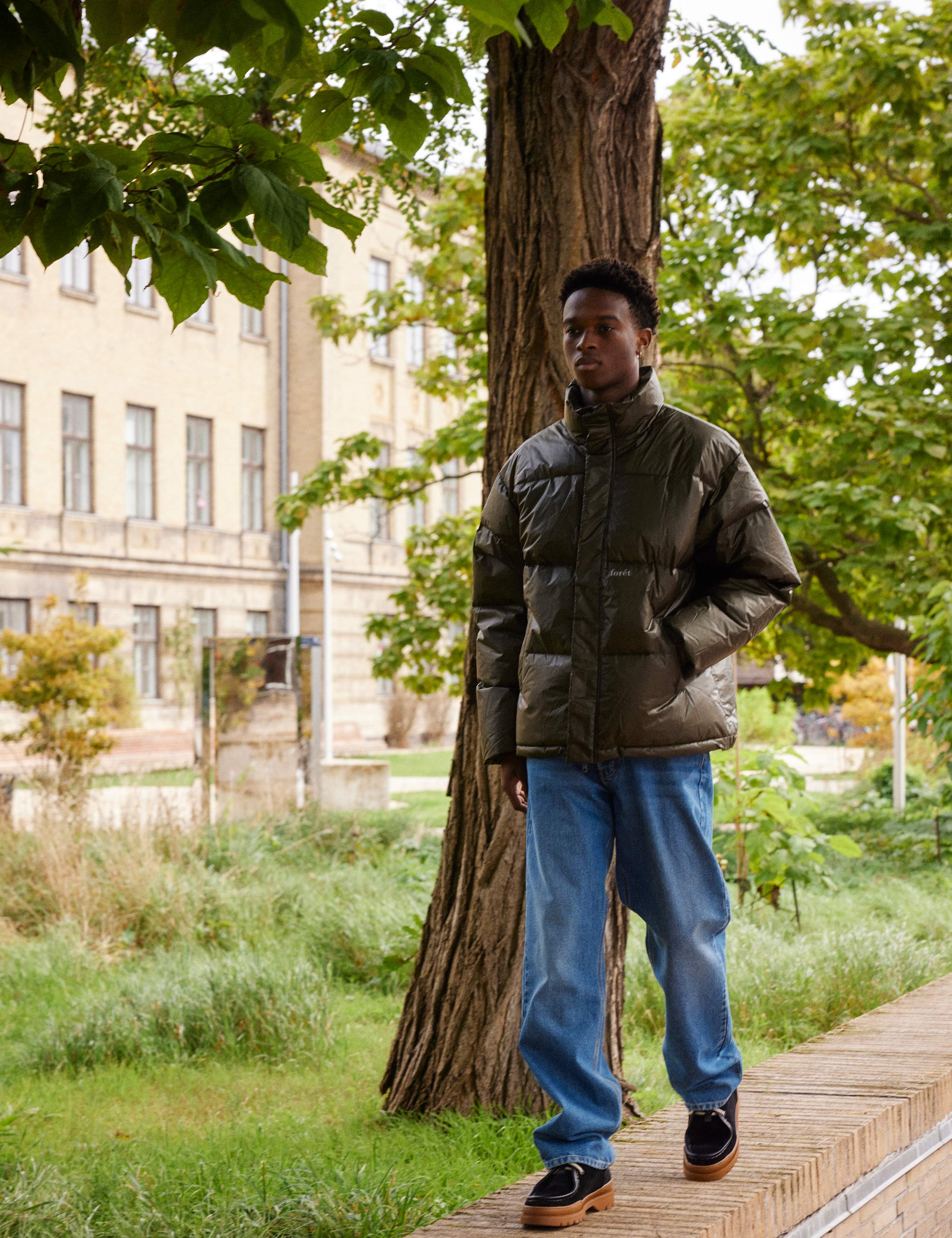 OAT PUFFER JACKET - DARK MOSS - Image 6