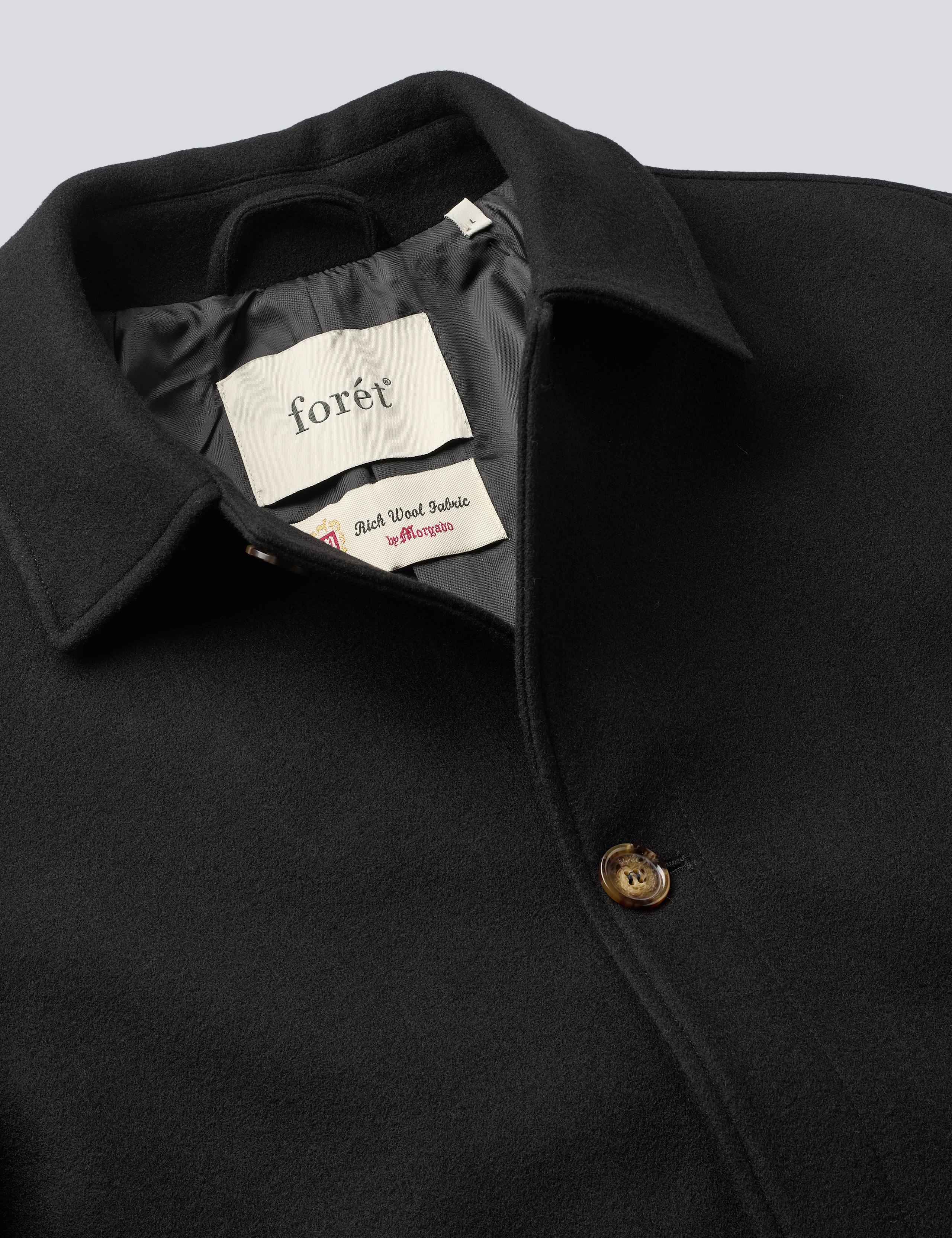 PINE WOOL COAT - BLACK - Image 3