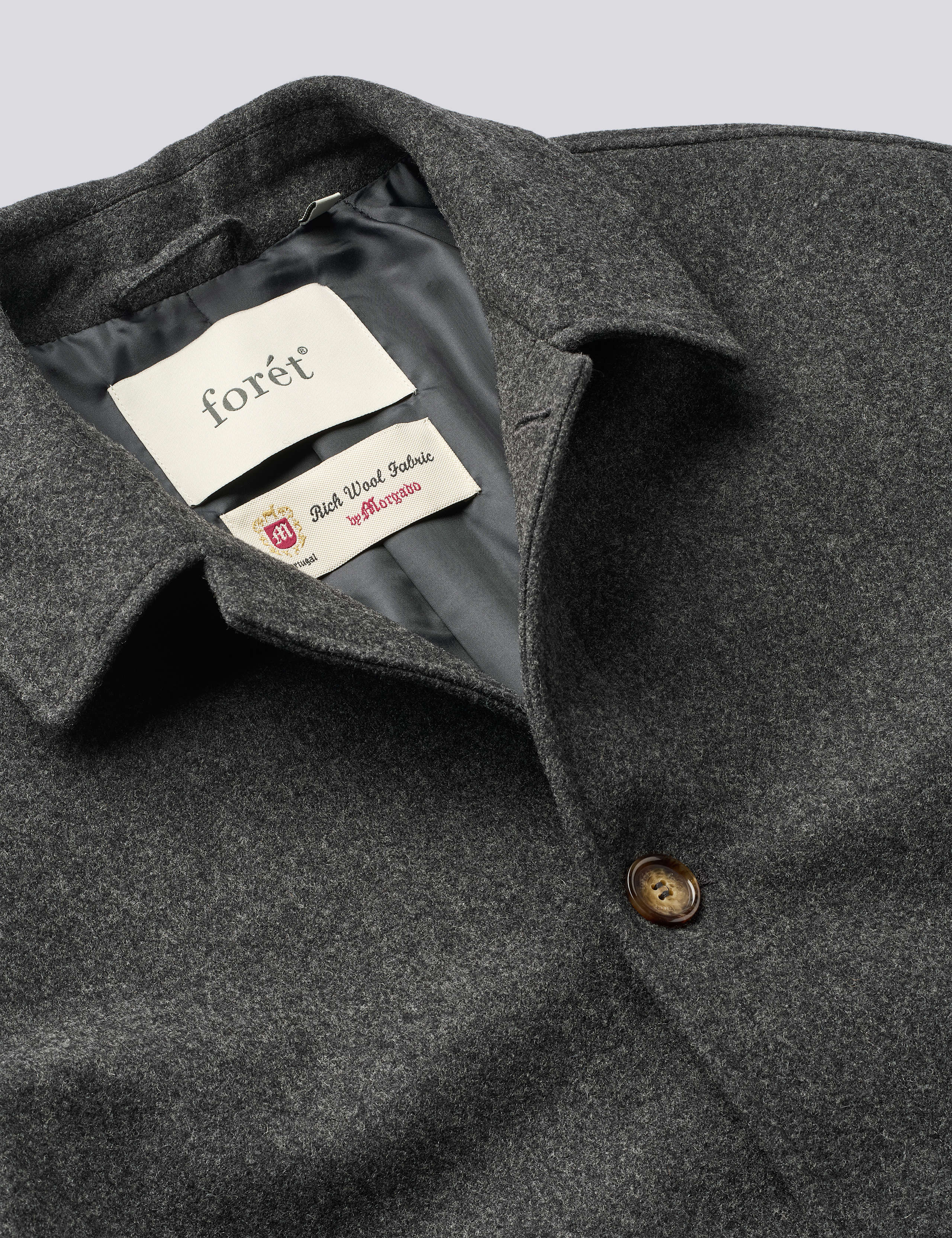 PINE WOOL COAT - DARK GREY MELANGE - Image 3
