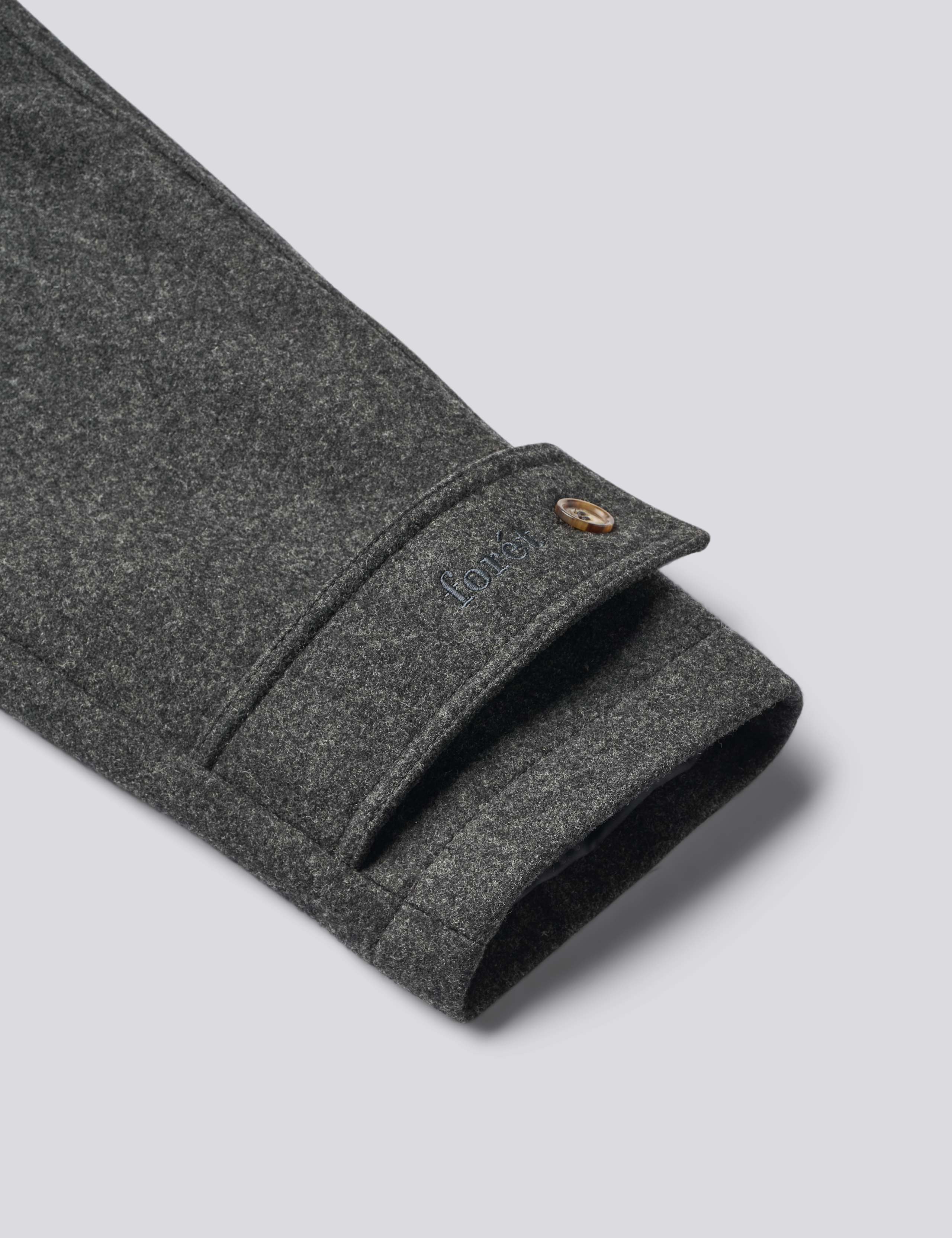 PINE WOOL COAT - DARK GREY MELANGE - Image 6