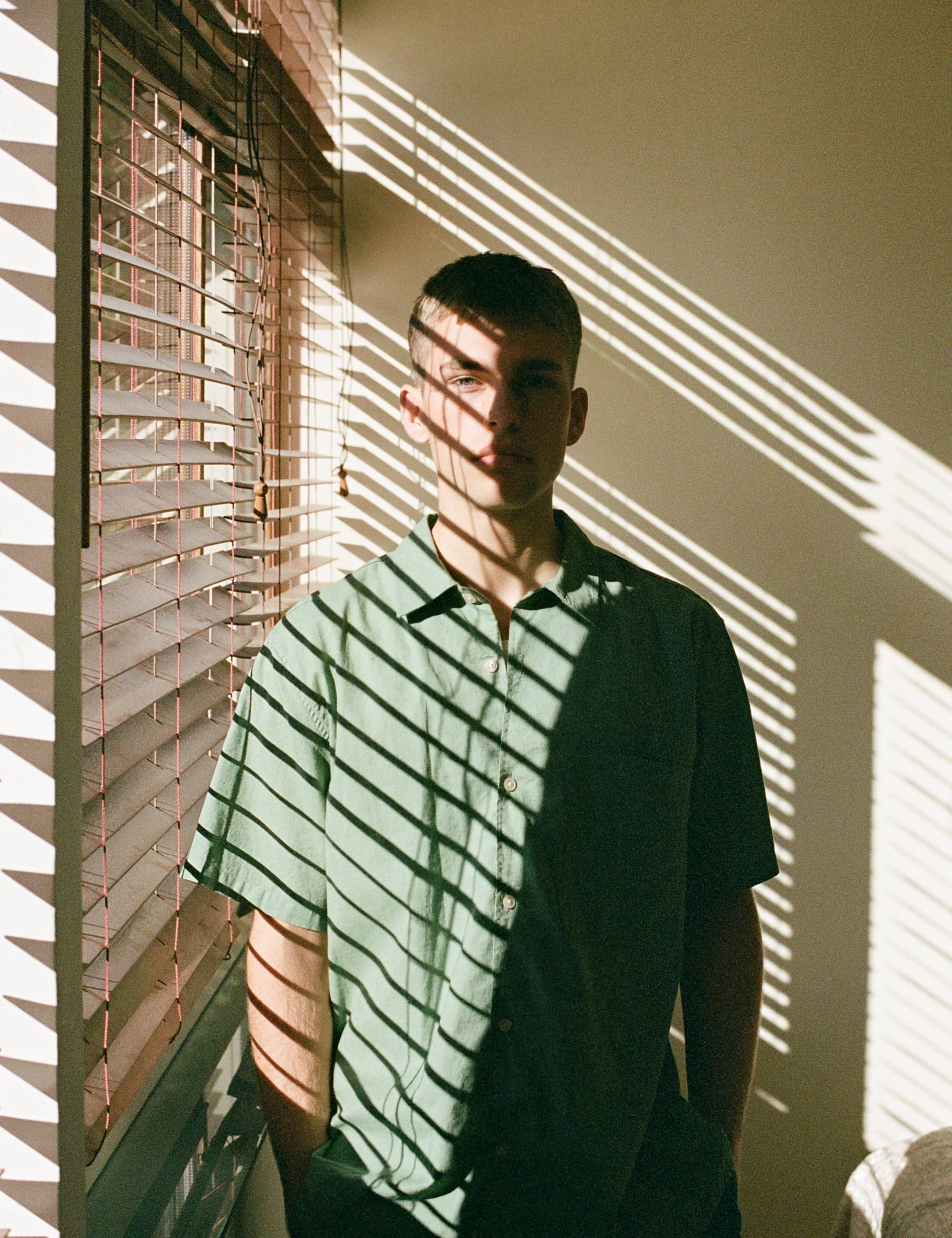 SALT SS COTTON LINEN SHIRT - OXIDE GREEN - Image 2
