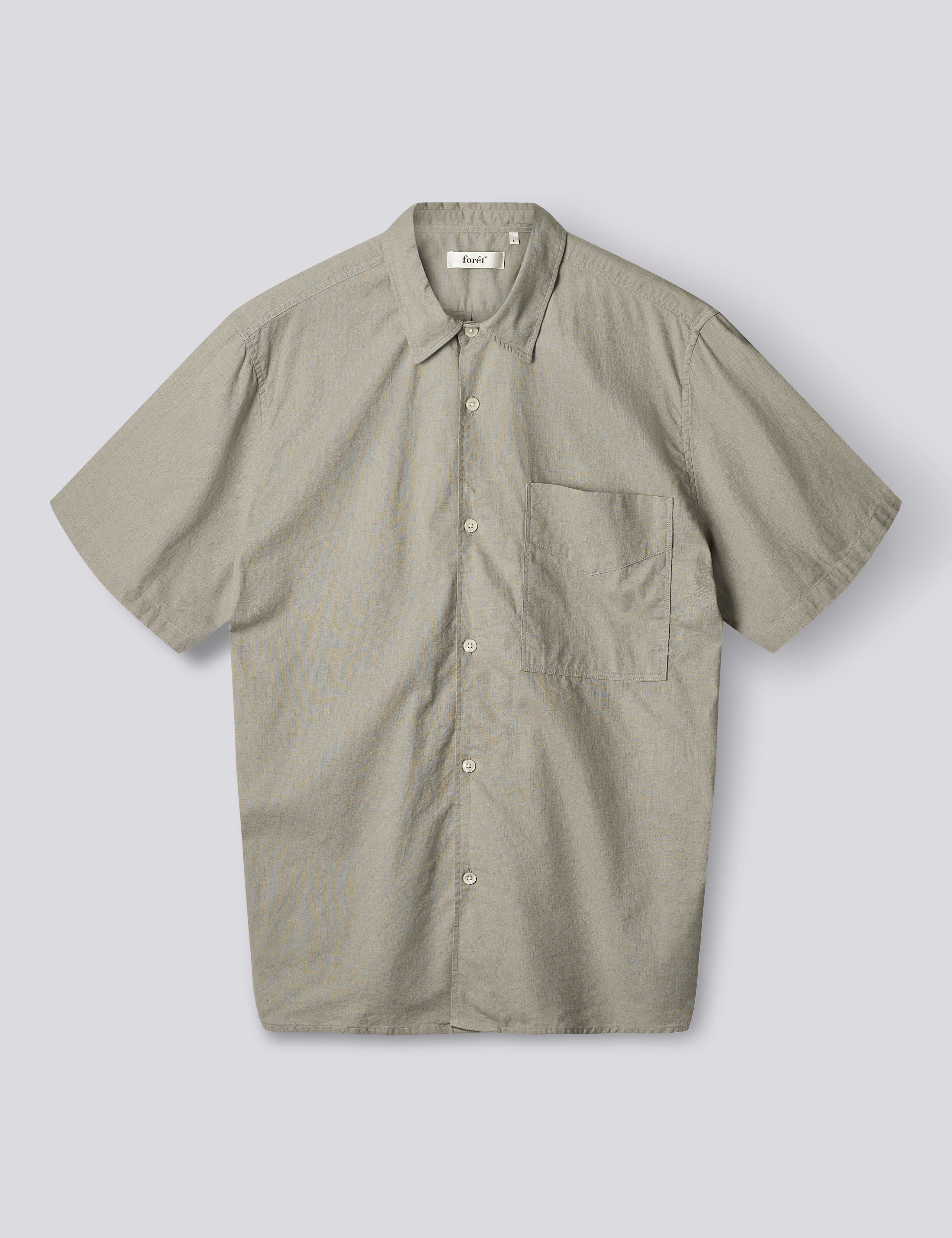 SALT SS COTTON LINEN SHIRT - SAND