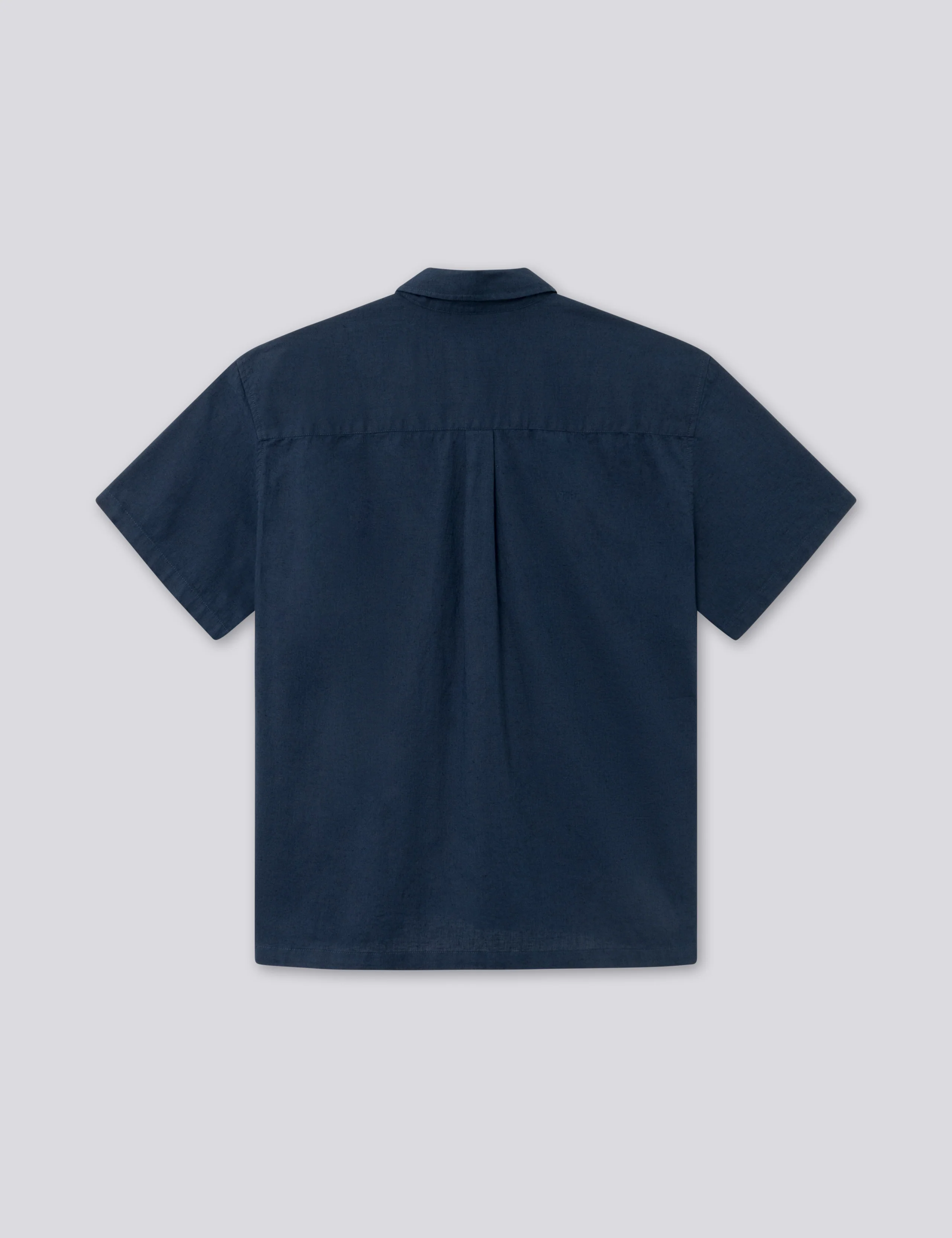 SERENE LINEN SS SHIRT - NAVY - Image 3