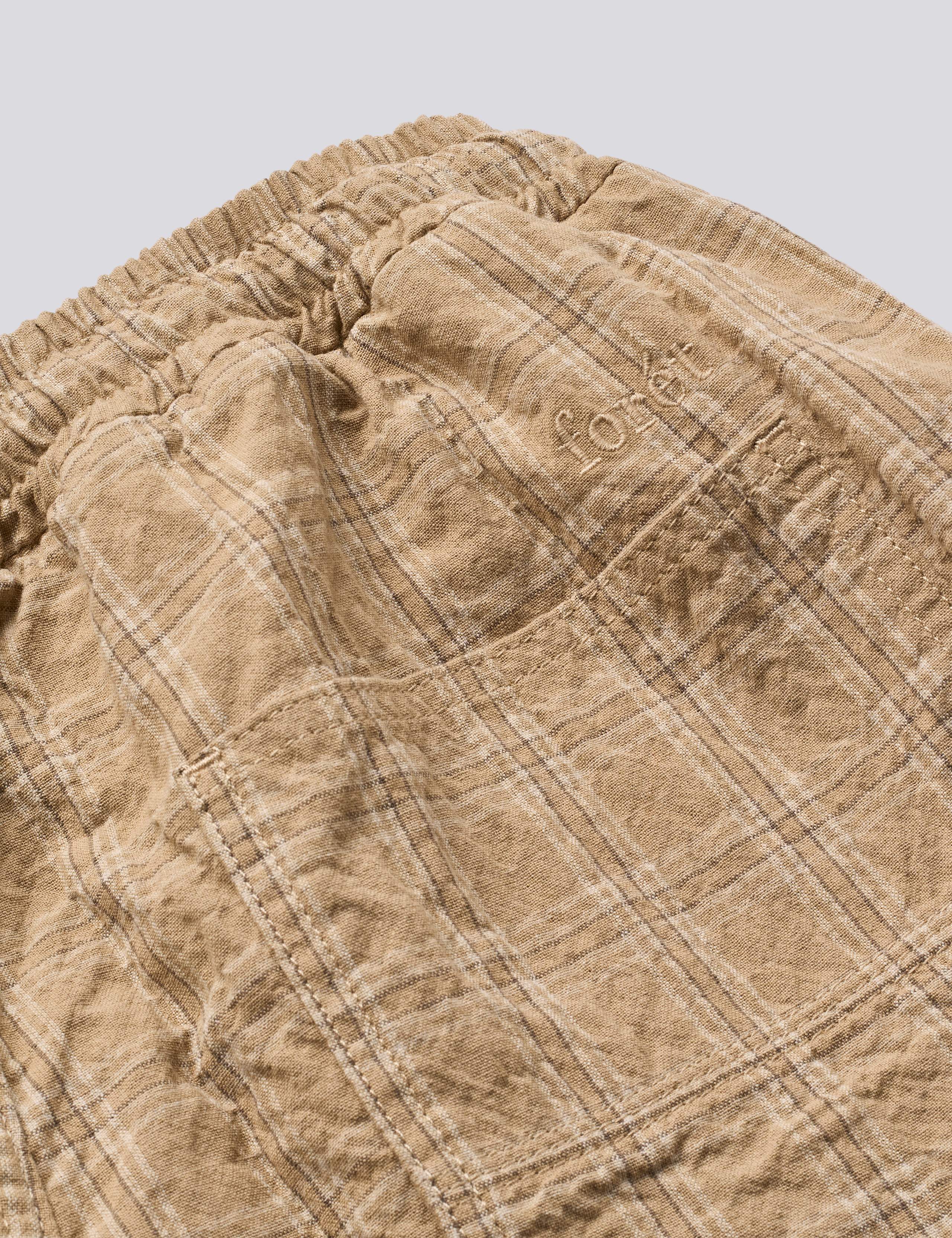 SHIFT TEXTURED SHORTS - KHAKI CHECK - Image 3