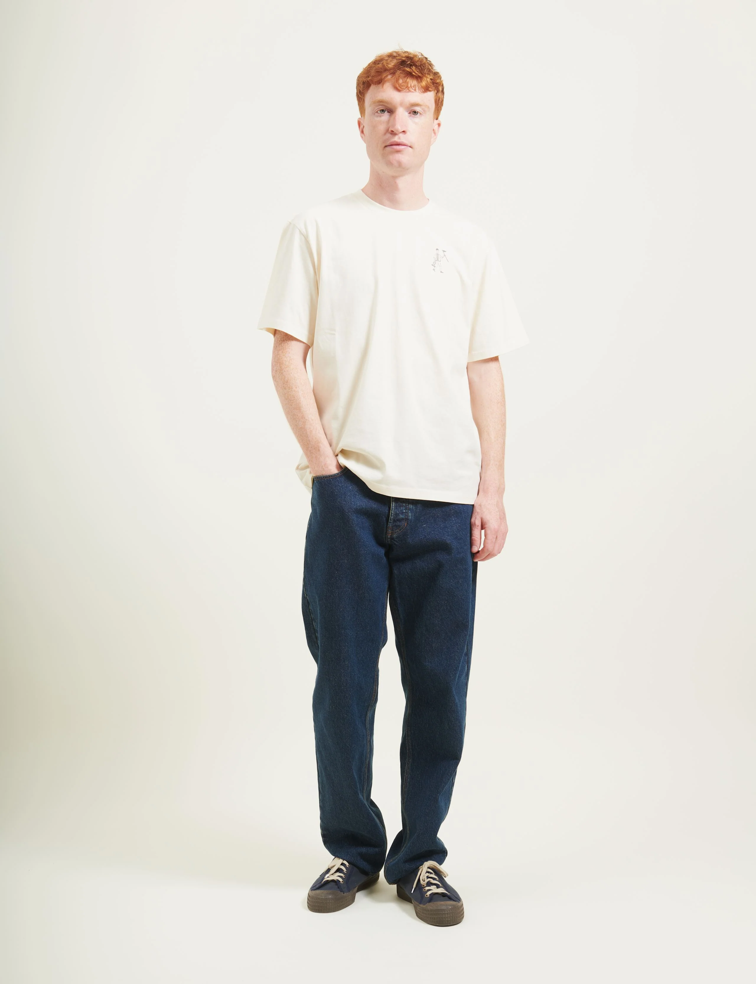 WALKER T-SHIRT - CLOUD/NAVY - Image 3